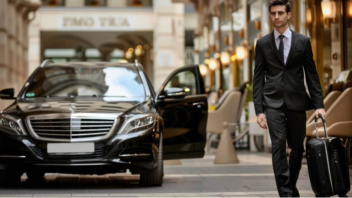 Worcester to Boston airport shuttle luxury limo vehicle